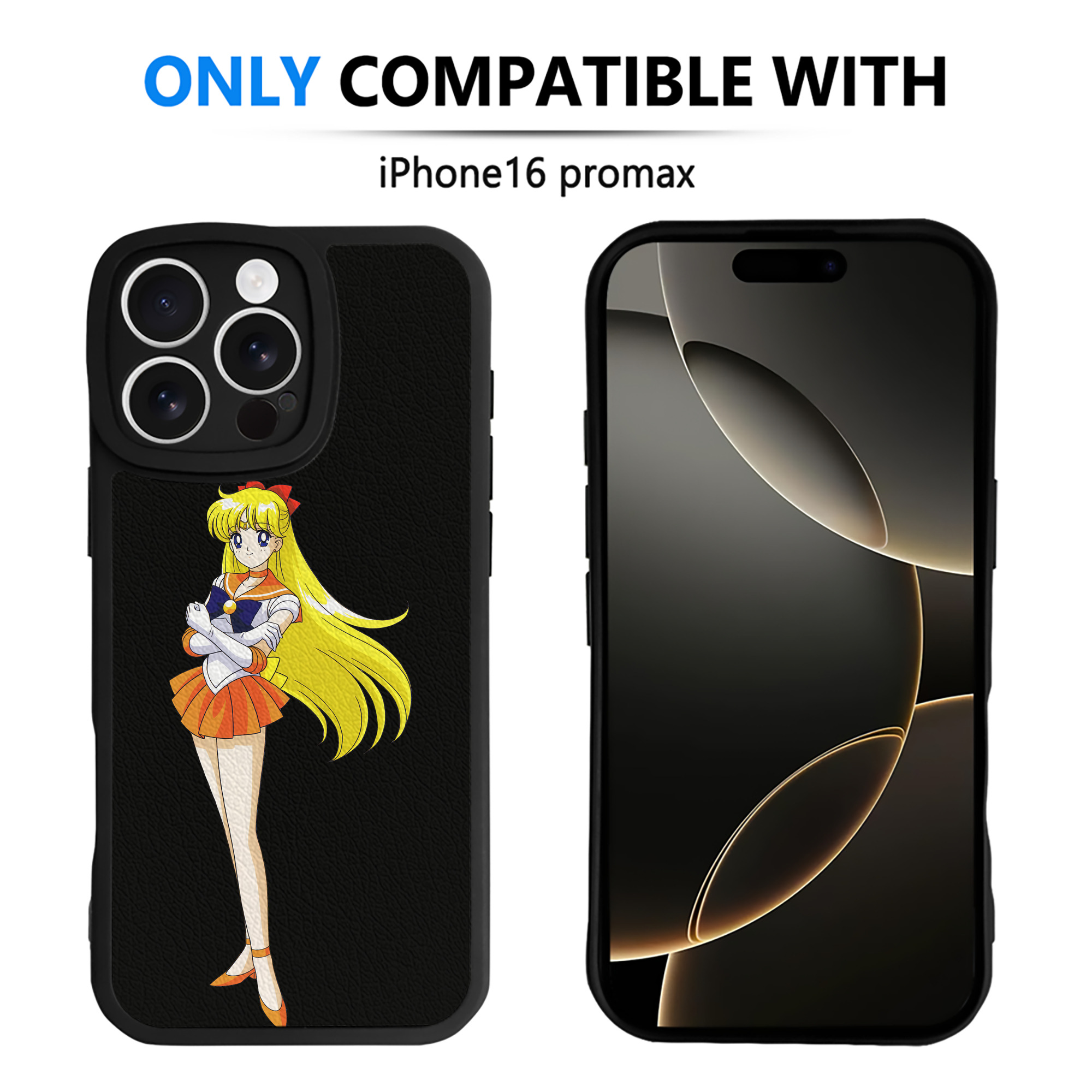 （画像用） 美少女戦士セーラームーン 愛野 美奈子 あいの みなこ Sailor Moon Aino Minako 【iPhone 16シリーズ対応】シリコンスマホケース（レザー調） 材質：シリコン